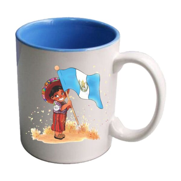 Taza blanca bicolor 11 onz