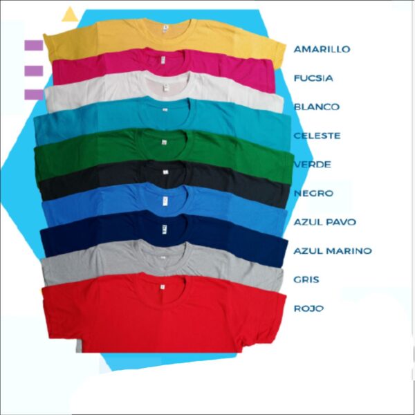 Playera de algodón de diversos colores con estampado - Imagen 2