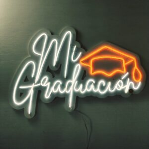 Neón "Mi graduación" de 80cm de acrílico