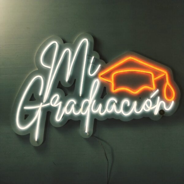 Neón "Mi graduación" de 80cm de acrílico