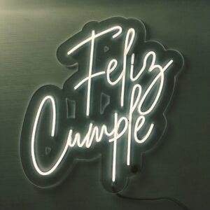 Neón "Feliz Cumple" de 60x60cm acrílico