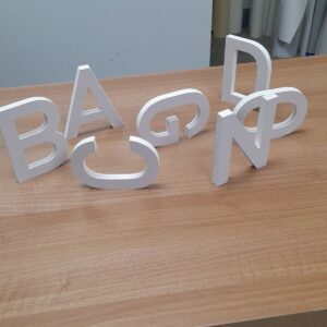 Letras o números de PVC de 3mm de grosor