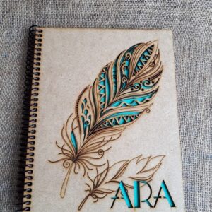 Portada y contraportada tamaño carta estilo plumas