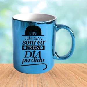 TAZA METALICA CELESTE