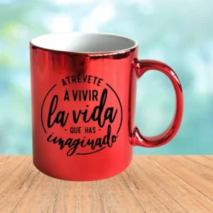 TAZA METALICA ROJA