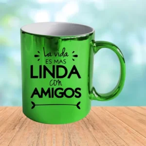 TAZA METALICA VERDE
