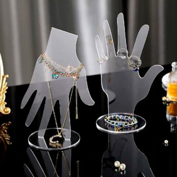 Exhibidor de anillos o de pulsera en forma de mano