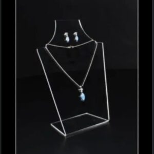 Exhibidor de collares cuello redondo de acrílico
