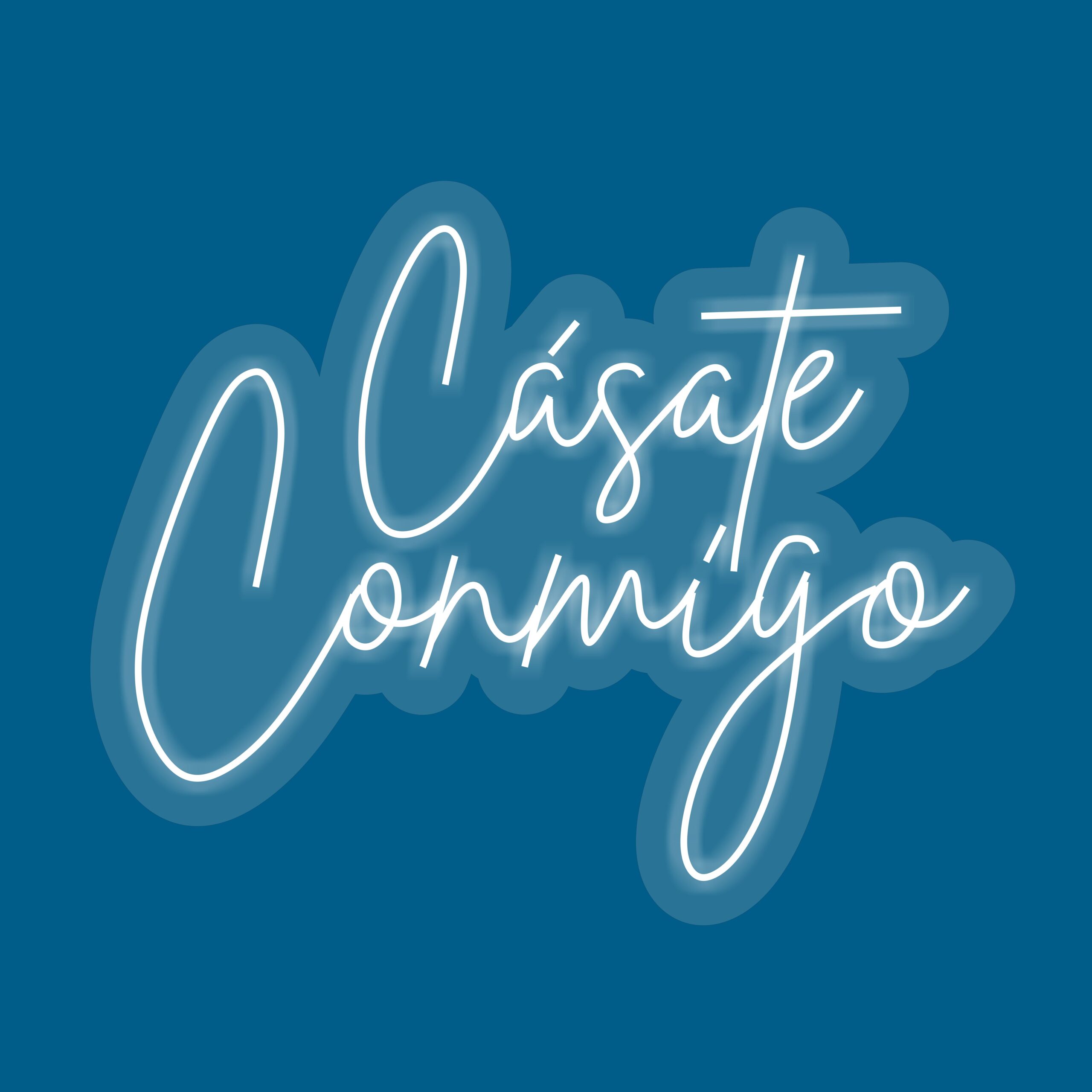 Rótulo neón "Casate conmigo"