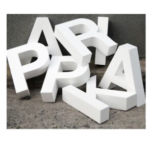 Letras o números de PVC de 10mm de grosor