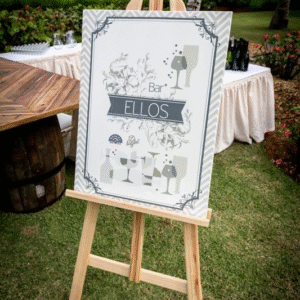 Rótulo de PVC con función de decoración para ingreso a evento social