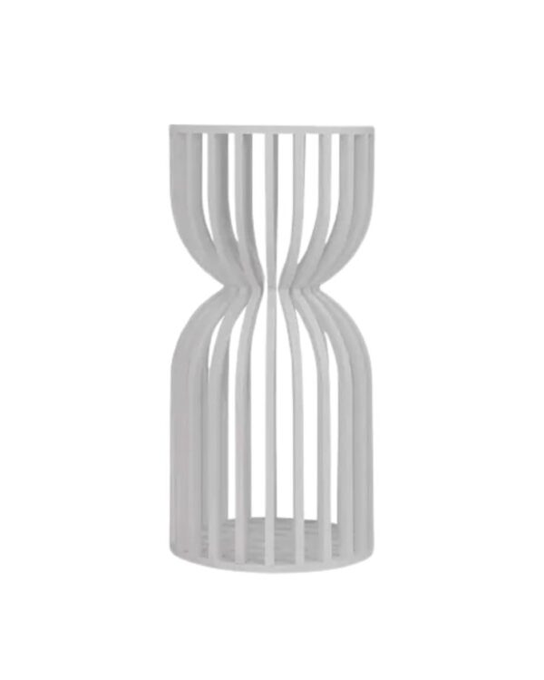 Mesa tipo pedestal con listones