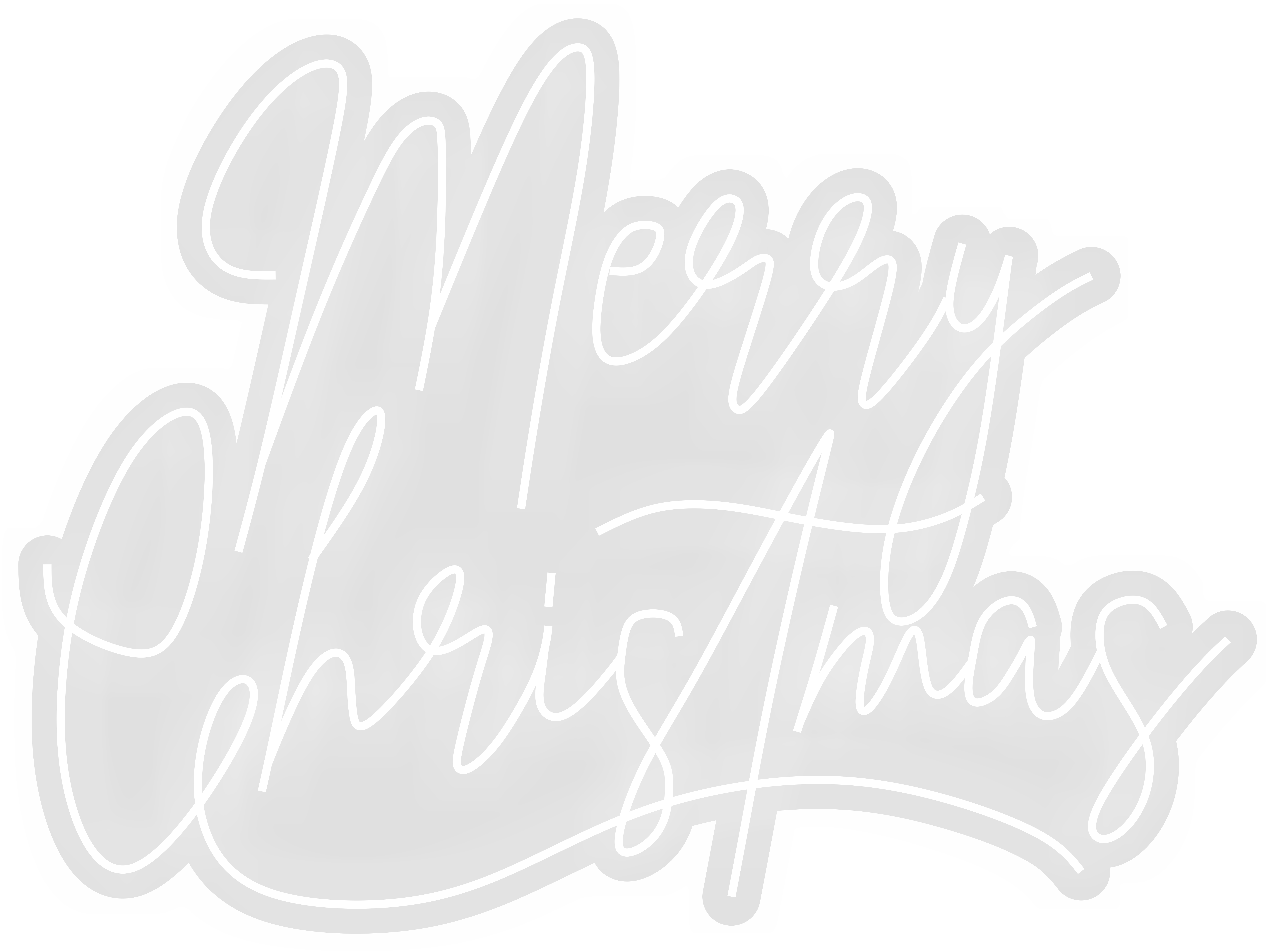 Rótulo Neón Merry Christmas blanco