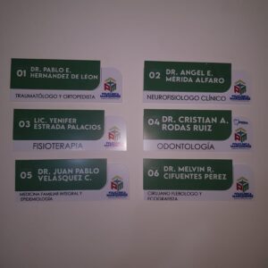 Identifiadores de oficina en PVC