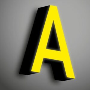 Pieza 3D cara iluminada hasta 30cm