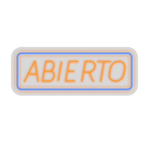 Rótulo neón "ABIERTO"