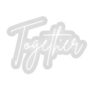 Rótulo neón "Together"