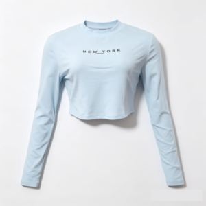 Blusa Crop manga larga