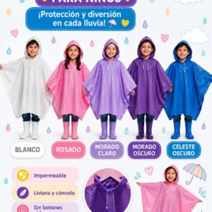 Capas para lluvia para niños unitalla